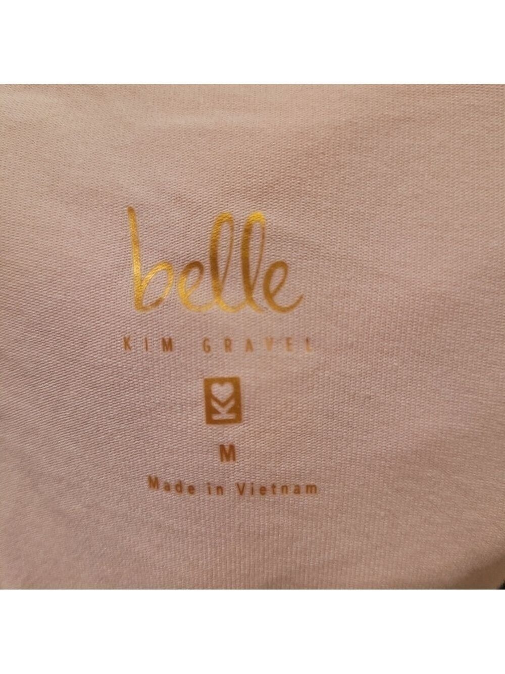 Belle by Kim Gravel Pink Primabelle Knit Twist Hem Top Sz Medium - Picture 4 of 6